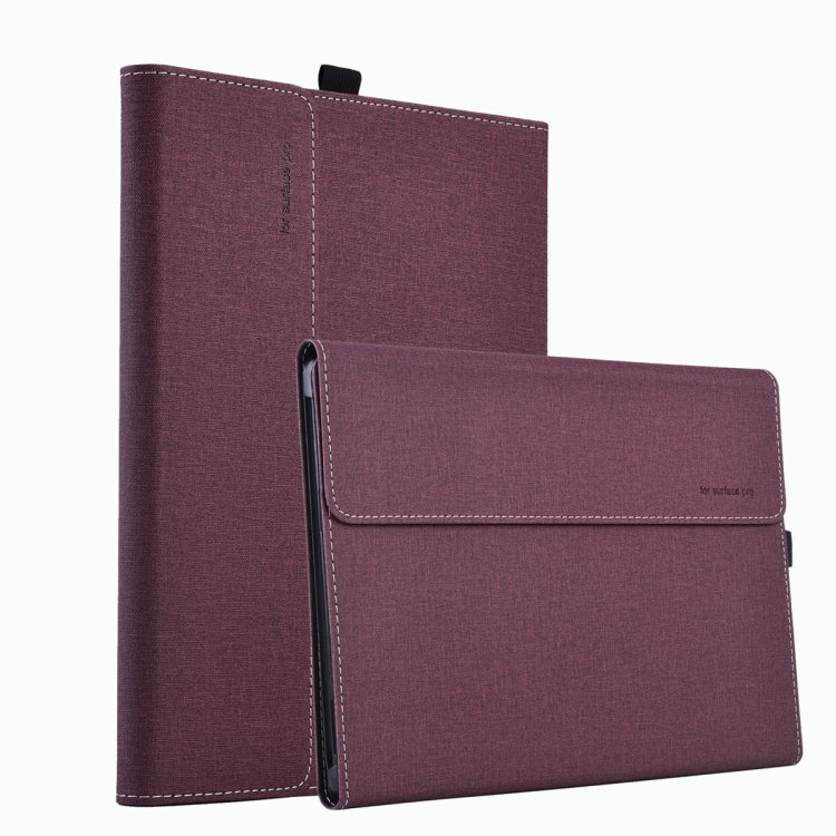 For Microsoft Surface Pro 10 Cloth Texture PC Tablet Protective Case(Wine Red) - Others by PMC TechLife | Online Shopping South Africa | PMC TechLife | Buy Now Pay Later Mobicred