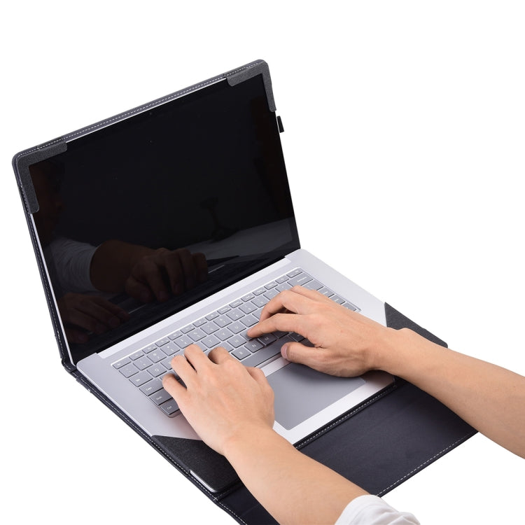 For Microsoft Surface Laptop 6 15 inch Cloth Texture Laptop Leather Protective Case(Black) - free shipping - PMC TechLife - Order now!