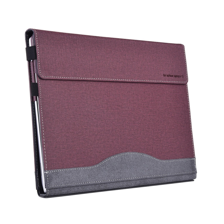 For Lenovo ThinkPad X1 Carbon Gen 11 Cloth Texture Laptop Leather Protective Case(Wine Red) - Other by PMC Jewellery | Online Shopping South Africa | PMC Jewellery | Buy Now Pay Later Mobicred