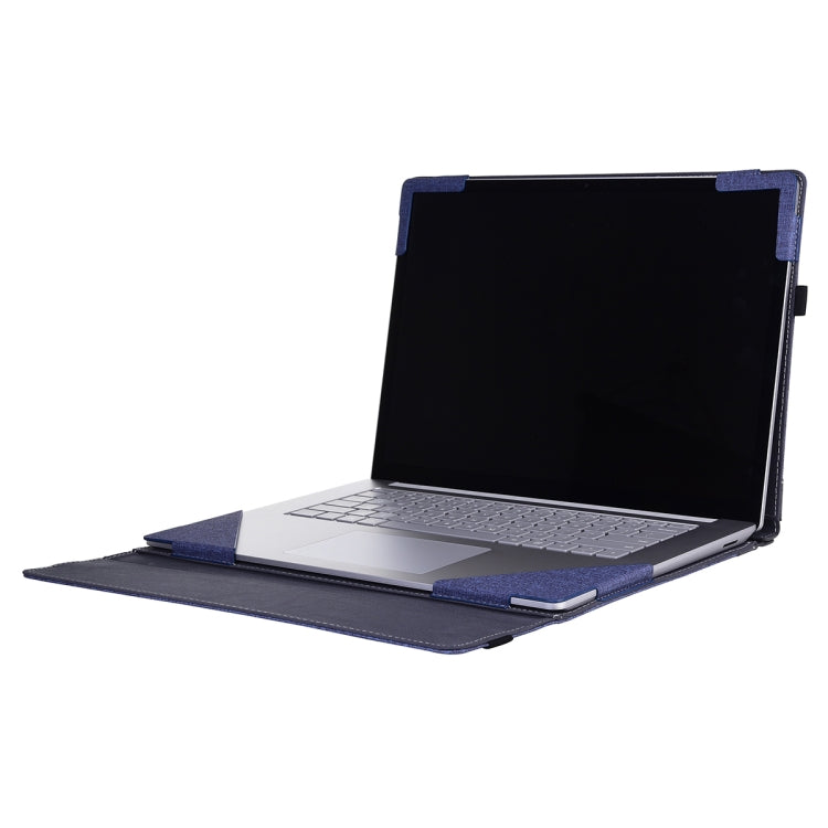 For Lenovo ThinkPad X1 Carbon Gen 10 Cloth Texture Laptop Leather Protective Case(Deep Blue) - Other by PMC Jewellery | Online Shopping South Africa | PMC Jewellery | Buy Now Pay Later Mobicred