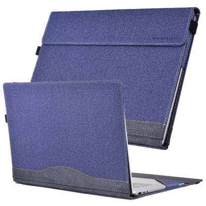 For Lenovo ThinkPad X1 Yoga Gen 8 14 inch Cloth Texture Laptop Leather Protective Case(Deep Blue) - Other by PMC Jewellery | Online Shopping South Africa | PMC Jewellery | Buy Now Pay Later Mobicred