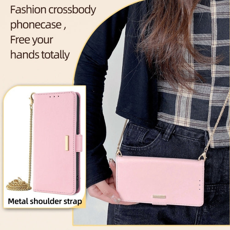 For Huawei Pura 70 Pro / 70 Pro+ 5G Crossbody Chain Leather Phone Case(Pink) - Huawei Cases by PMC Jewellery | Online Shopping South Africa | PMC Jewellery | Buy Now Pay Later Mobicred