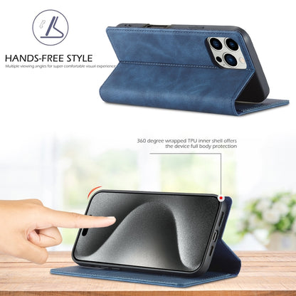 For iPhone 16 Pro LC.IMEEKE Strong Magnetism Microfiber Leather Phone Case(Blue) - iPhone 16 Pro Cases by LC.IMEEKE | Online Shopping South Africa | PMC Jewellery | Buy Now Pay Later Mobicred