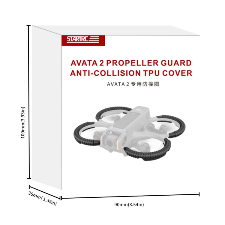 For DJI AVATA 2 STARTRC Propeller TPU Protective Guard Anti-collision Ring Cover(Black) - Other by STARTRC | Online Shopping South Africa | PMC Jewellery | Buy Now Pay Later Mobicred