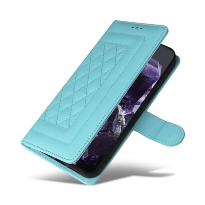 For Google Pixel 9 Pro Diamond Lattice Leather Flip Phone Case(Mint Green) - Google Cases by PMC Jewellery | Online Shopping South Africa | PMC Jewellery | Buy Now Pay Later Mobicred