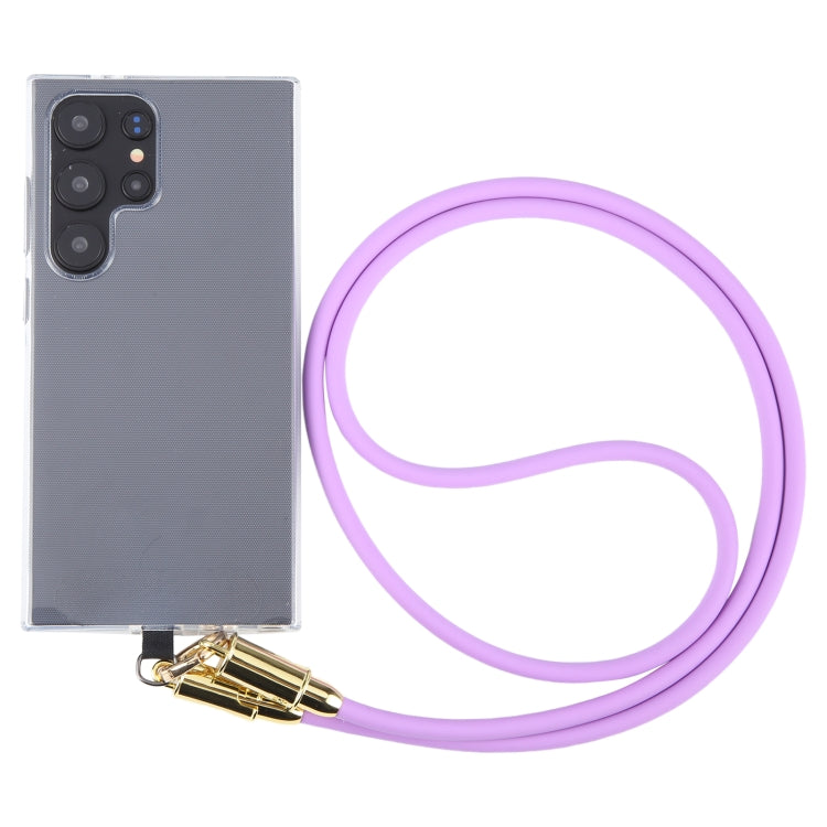 Type-C to 8 Pin Silicone Data Cable Phone Anti-lost Crossbody Lanyard, Length: 1.2m(Purple) - 2 in 1 Cable by PMC Jewellery | Online Shopping South Africa | PMC Jewellery | Buy Now Pay Later Mobicred