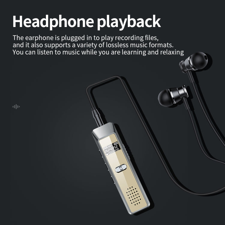 JNN Q7 Mini Portable Voice Recorder with OLED Screen, Memory:16GB(Grey+Gold) - Recording Pen by JNN | Online Shopping South Africa | PMC TechLife | Buy Now Pay Later Mobicred