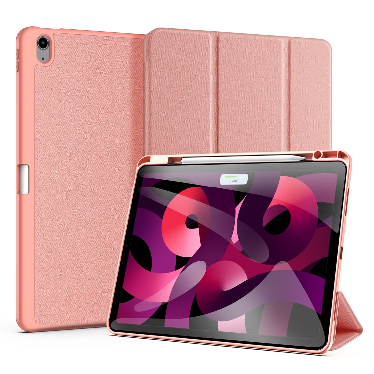 For iPad Air 13 2024 DUX DUCIS Domo Series Cloth Texture Magnetic Leather Tablet Case(Pink) - iPad Air 13 2024 Cases by DUX DUCIS | Online Shopping South Africa | PMC Jewellery | Buy Now Pay Later Mobicred