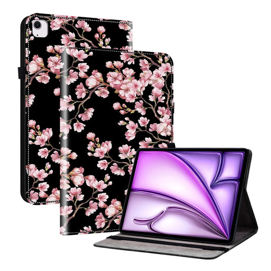 For iPad Air 13 2024 Crystal Texture Painted Leather Smart Tablet Case(Plum Bossom) - iPad Air 13 2024 Cases by PMC Jewellery | Online Shopping South Africa | PMC Jewellery | Buy Now Pay Later Mobicred