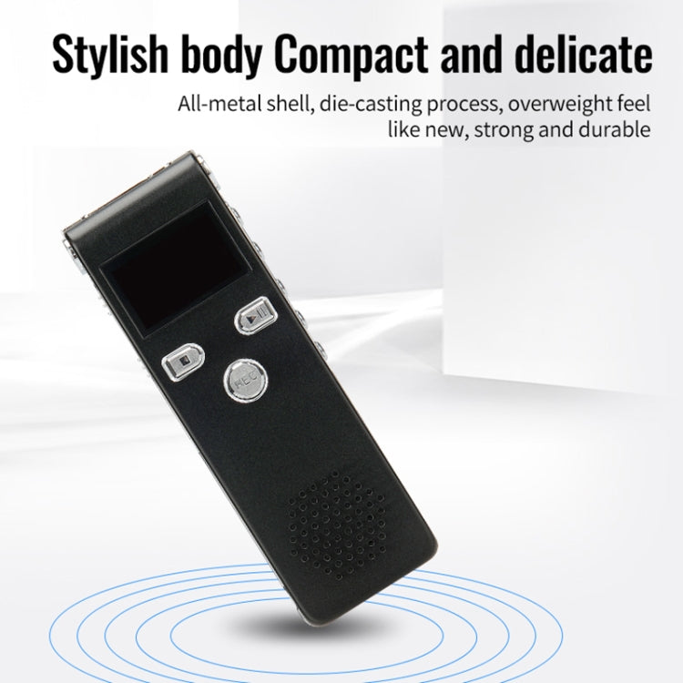 JNN X18 Mini Smart HD Noise Cancelling Voice Recorder, Memory:8GB(Black) - Recording Pen by JNN | Online Shopping South Africa | PMC Jewellery | Buy Now Pay Later Mobicred