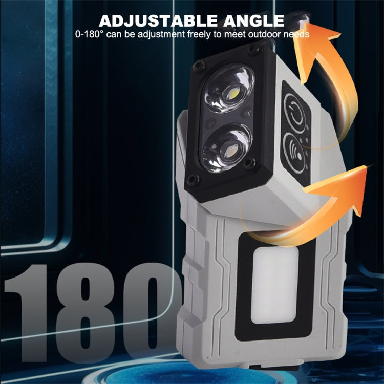 HW-213 Multi-function Rotating Sensing Cap Clip Work Light(Grey) - Headlamp by PMc TechLife | Online Shopping South Africa | PMc TechLife | Buy Now Pay Later Mobicred