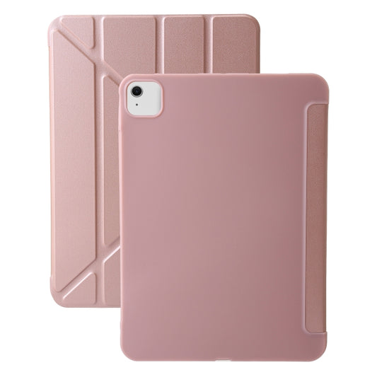 For iPad Air 13 2024 TPU Deformation Flip Leather Tablet Case with Holder(Rose Gold) - iPad Air 13 2024 Cases by PMC Jewellery | Online Shopping South Africa | PMC Jewellery | Buy Now Pay Later Mobicred