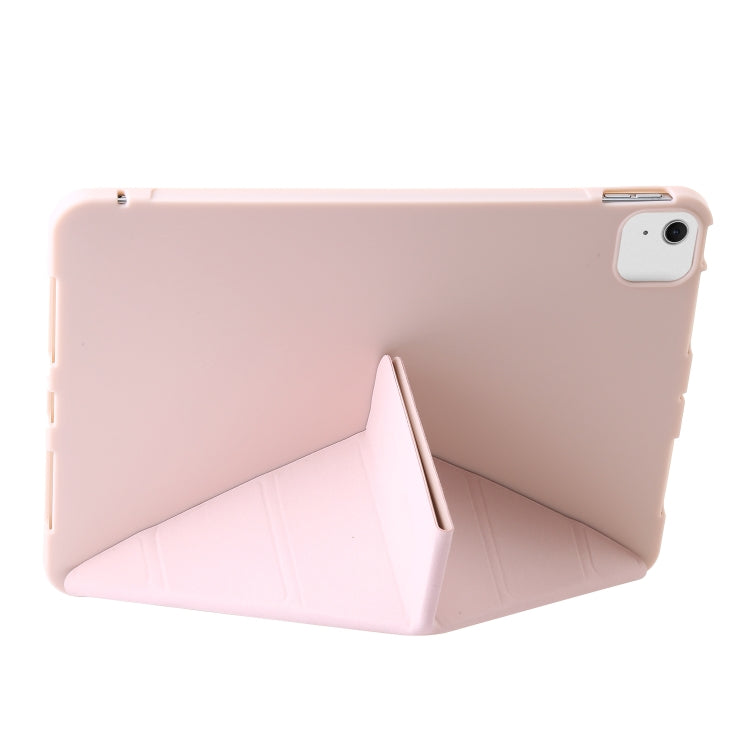 For iPad Air 13 2024 TPU Deformation Flip Leather Tablet Case with Holder(Light Pink) - iPad Air 13 2024 Cases by PMC Jewellery | Online Shopping South Africa | PMC Jewellery | Buy Now Pay Later Mobicred