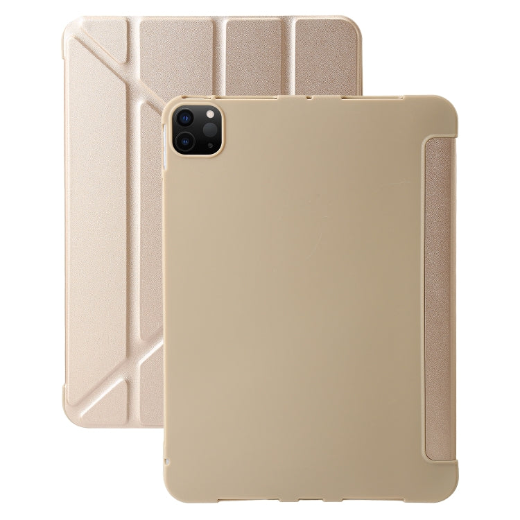 For iPad Pro 11 2024 TPU Deformation Flip Leather Tablet Case with Holder(Gold) - iPad Pro 11 2024 Cases by PMC Jewellery | Online Shopping South Africa | PMC Jewellery | Buy Now Pay Later Mobicred