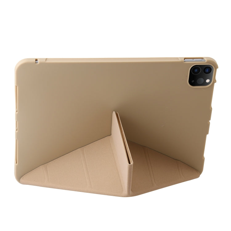 For iPad Pro 11 2024 TPU Deformation Flip Leather Tablet Case with Holder(Gold) - iPad Pro 11 2024 Cases by PMC Jewellery | Online Shopping South Africa | PMC Jewellery | Buy Now Pay Later Mobicred