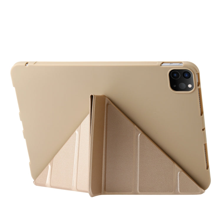 For iPad Pro 11 2024 TPU Deformation Flip Leather Tablet Case with Holder(Gold) - iPad Pro 11 2024 Cases by PMC Jewellery | Online Shopping South Africa | PMC Jewellery | Buy Now Pay Later Mobicred