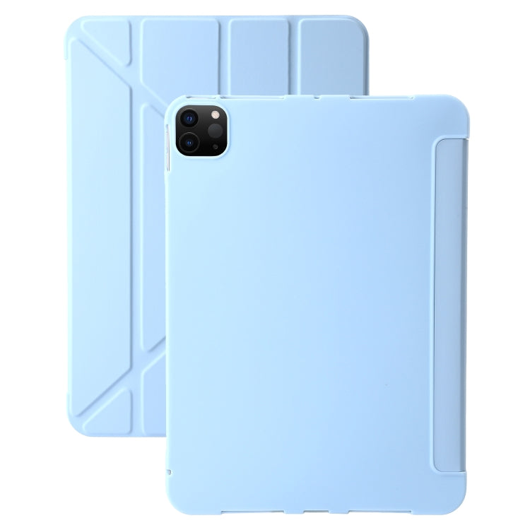 For iPad Pro 11 2024 TPU Deformation Flip Leather Tablet Case with Holder(Sky Blue) - iPad Pro 11 2024 Cases by PMC Jewellery | Online Shopping South Africa | PMC Jewellery | Buy Now Pay Later Mobicred