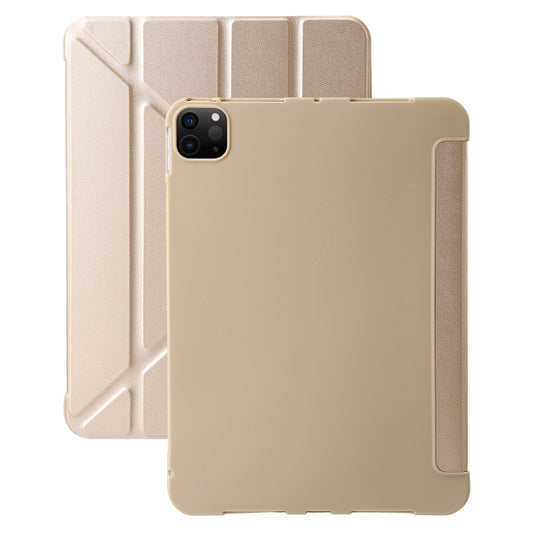For iPad Pro 13 2024 TPU Deformation Flip Leather Tablet Case with Holder(Gold) - iPad Pro 13 2024 Cases by PMC Jewellery | Online Shopping South Africa | PMC Jewellery | Buy Now Pay Later Mobicred