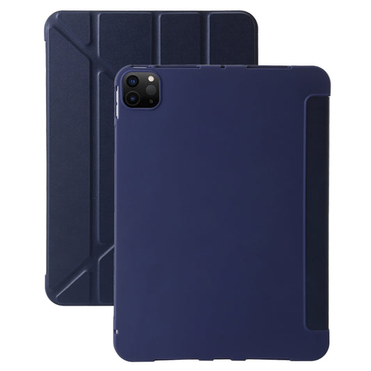 For iPad Pro 13 2024 TPU Deformation Flip Leather Tablet Case with Holder(Dark Blue) - iPad Pro 13 2024 Cases by PMC Jewellery | Online Shopping South Africa | PMC Jewellery | Buy Now Pay Later Mobicred