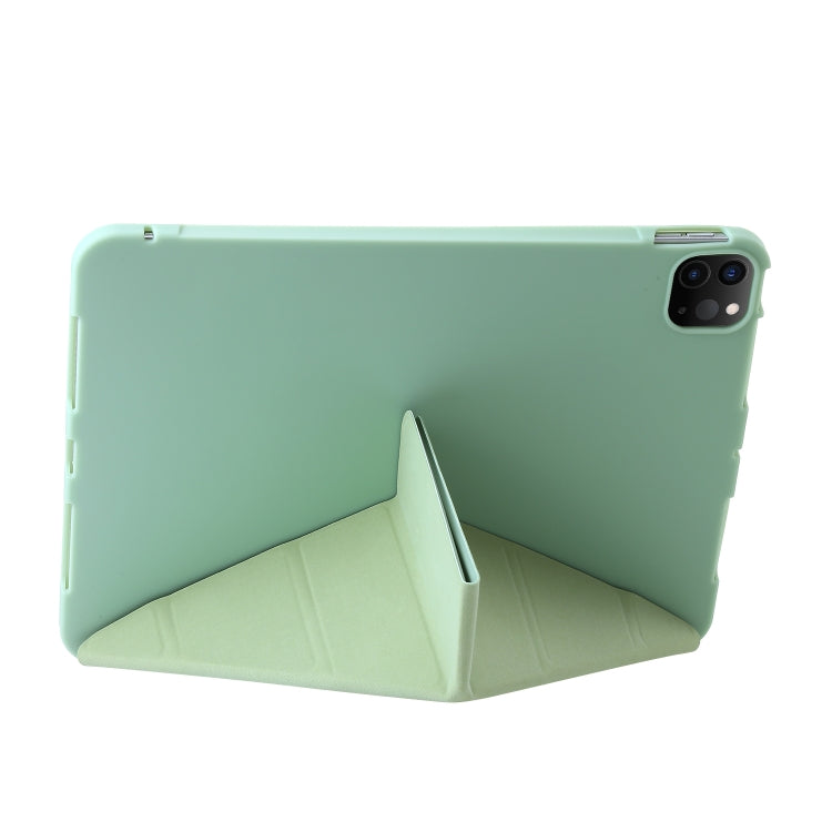 For iPad Pro 13 2024 TPU Deformation Flip Leather Tablet Case with Holder(Mint Green) - iPad Pro 13 2024 Cases by PMC Jewellery | Online Shopping South Africa | PMC Jewellery | Buy Now Pay Later Mobicred