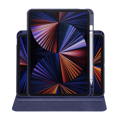 For iPad Pro 13 2024 Acrylic 360 Degree Rotation Holder Leather Tablet Case(Dark Blue) - iPad Pro 13 2024 Cases by PMC Jewellery | Online Shopping South Africa | PMC Jewellery | Buy Now Pay Later Mobicred