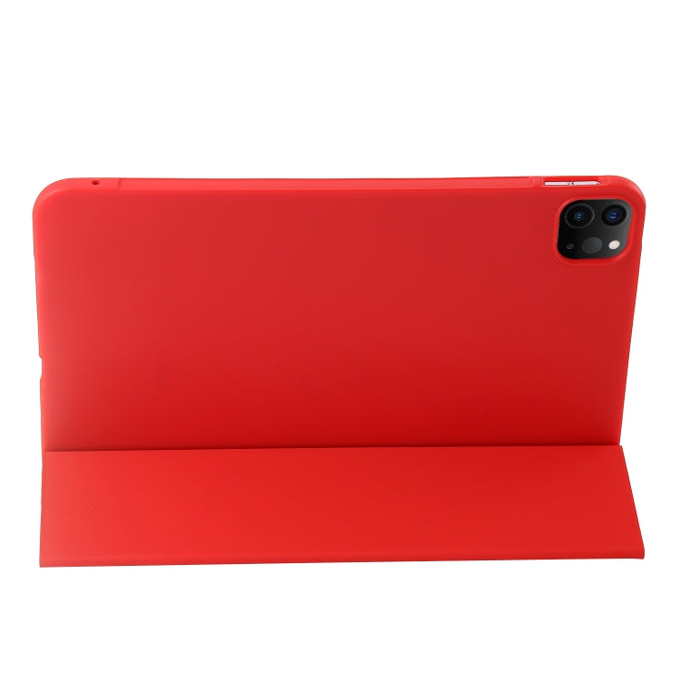 For iPad Pro 13 2024 Three-fold Holder Flip Tablet Leather Case(Red) - iPad Pro 13 2024 Cases by PMC Jewellery | Online Shopping South Africa | PMC Jewellery | Buy Now Pay Later Mobicred