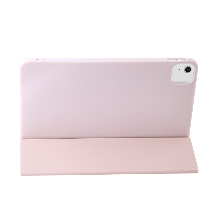 For iPad Air 13 2024 Three-fold Holder Flip Tablet Leather Case(Light Pink) - iPad Air 13 2024 Cases by PMC Jewellery | Online Shopping South Africa | PMC Jewellery | Buy Now Pay Later Mobicred