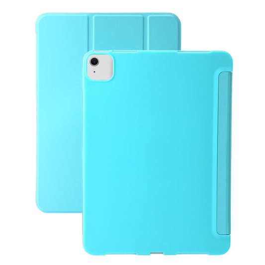 For iPad Air 13 2024 Three-fold Holder Flip Tablet Leather Case(Mint Blue) - iPad Air 13 2024 Cases by PMC Jewellery | Online Shopping South Africa | PMC Jewellery | Buy Now Pay Later Mobicred