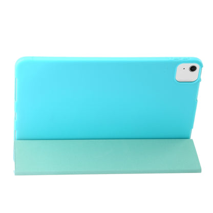 For iPad Air 13 2024 Three-fold Holder Flip Tablet Leather Case(Mint Blue) - iPad Air 13 2024 Cases by PMC Jewellery | Online Shopping South Africa | PMC Jewellery | Buy Now Pay Later Mobicred