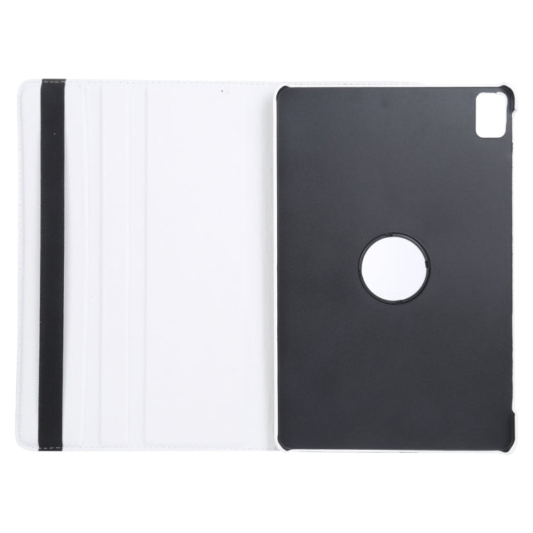 For iPad Pro 13 2024 360 Degree Rotation Litchi Texture Leather Tablet Case with Holder(White) - iPad Pro 13 2024 Cases by PMC Jewellery | Online Shopping South Africa | PMC Jewellery | Buy Now Pay Later Mobicred