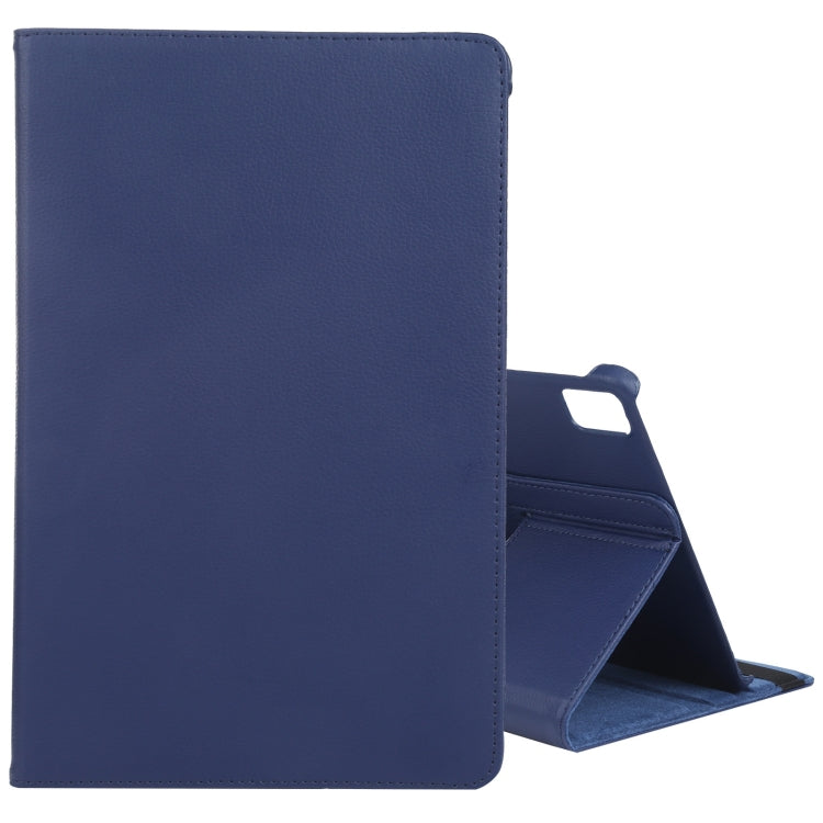 For iPad Pro 13 2024 360 Degree Rotation Litchi Texture Leather Tablet Case with Holder(Dark Blue) - iPad Pro 13 2024 Cases by PMC Jewellery | Online Shopping South Africa | PMC Jewellery | Buy Now Pay Later Mobicred