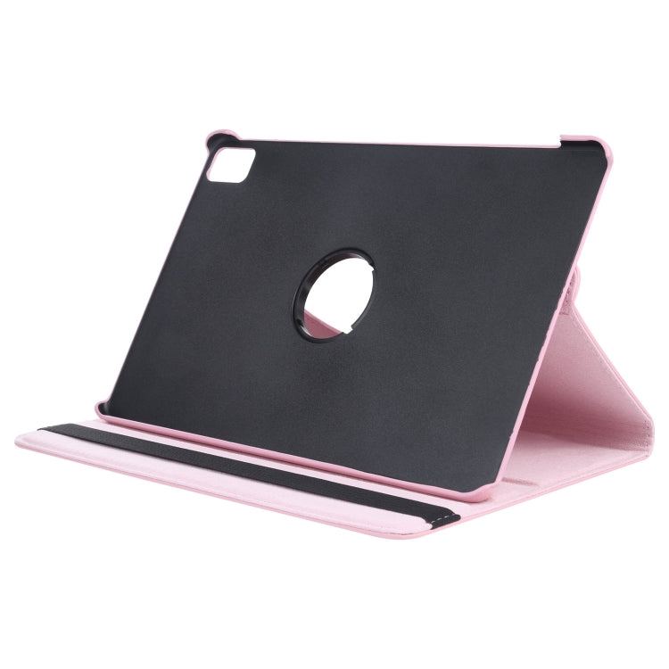 For iPad Pro 13 2024 360 Degree Rotation Litchi Texture Leather Tablet Case with Holder(Pink) - iPad Pro 13 2024 Cases by PMC Jewellery | Online Shopping South Africa | PMC Jewellery | Buy Now Pay Later Mobicred