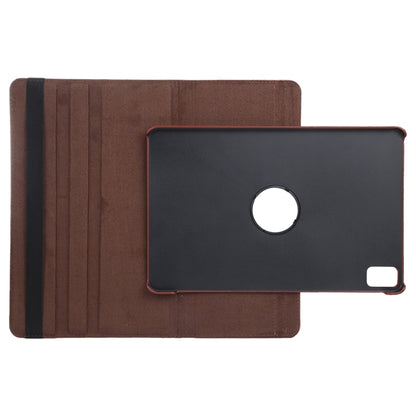 For iPad Pro 13 2024 360 Degree Rotation Litchi Texture Leather Tablet Case with Holder(Brown) - iPad Pro 13 2024 Cases by PMC Jewellery | Online Shopping South Africa | PMC Jewellery | Buy Now Pay Later Mobicred