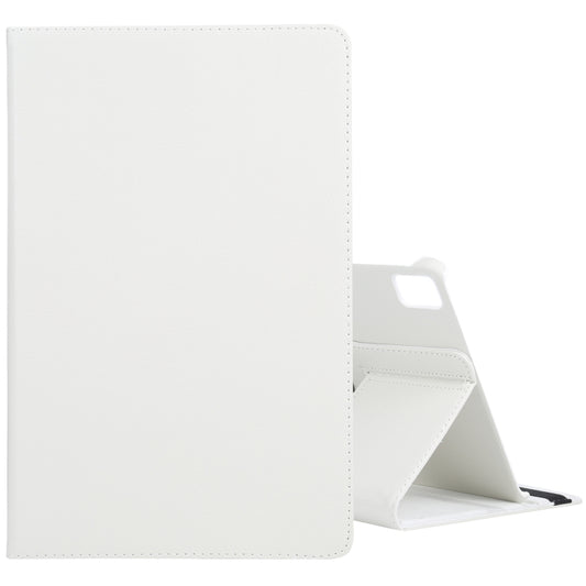 For iPad Air 13 2024 360 Degree Rotation Litchi Texture Leather Tablet Case with Holder(White) - iPad Air 13 2024 Cases by PMC Jewellery | Online Shopping South Africa | PMC Jewellery | Buy Now Pay Later Mobicred