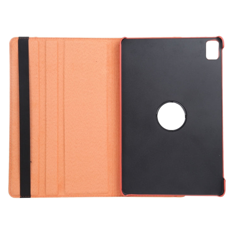 For iPad Air 11 2024 360 Degree Rotation Litchi Texture Leather Tablet Case with Holder(Orange) - iPad Air 11 2024 Cases by PMC Jewellery | Online Shopping South Africa | PMC Jewellery | Buy Now Pay Later Mobicred