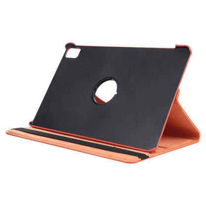 For iPad Air 11 2024 360 Degree Rotation Litchi Texture Leather Tablet Case with Holder(Orange) - iPad Air 11 2024 Cases by PMC Jewellery | Online Shopping South Africa | PMC Jewellery | Buy Now Pay Later Mobicred