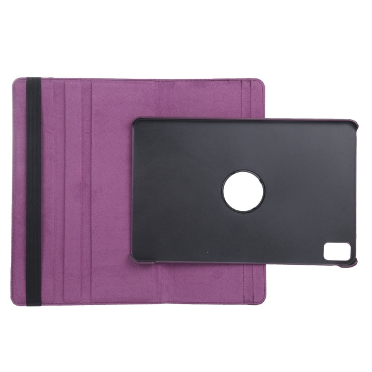 For iPad Pro 11 2024 360 Degree Rotation Litchi Texture Leather Tablet Case with Holder(Purple) - iPad Pro 11 2024 Cases by PMC TechLife | Online Shopping South Africa | PMC TechLife | Buy Now Pay Later Mobicred