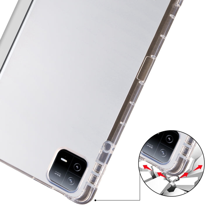 For iPad Pro 11 2024 3-fold Clear TPU Smart Leather Tablet Case with Pen Slot(Space Gray) - iPad Pro 11 2024 Cases by PMC Jewellery | Online Shopping South Africa | PMC Jewellery | Buy Now Pay Later Mobicred