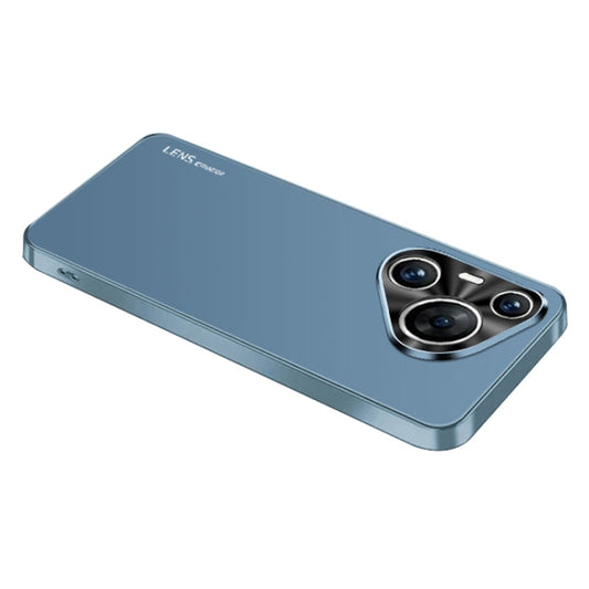 For Huawei Pura 70 AG Frosted Electroplating Acrylic Phone Case(Navy Blue) - Huawei Cases by PMC Jewellery | Online Shopping South Africa | PMC Jewellery | Buy Now Pay Later Mobicred