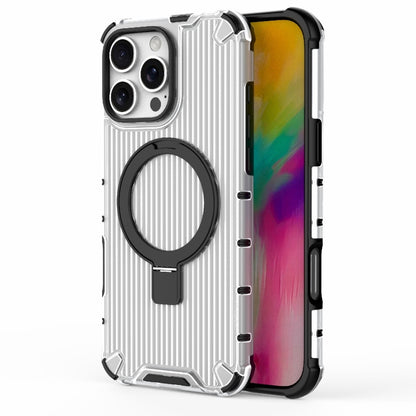 For iPhone 16 Pro Max Grating Holder Shockproof Phone Case(Transparent) - iPhone 16 Pro Max Cases by PMC Jewellery | Online Shopping South Africa | PMC Jewellery | Buy Now Pay Later Mobicred