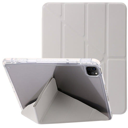 For iPad Pro 13 2024 Clear Acrylic Deformation Leather Tablet Case(Grey) - iPad Pro 13 2024 Cases by PMC Jewellery | Online Shopping South Africa | PMC Jewellery | Buy Now Pay Later Mobicred