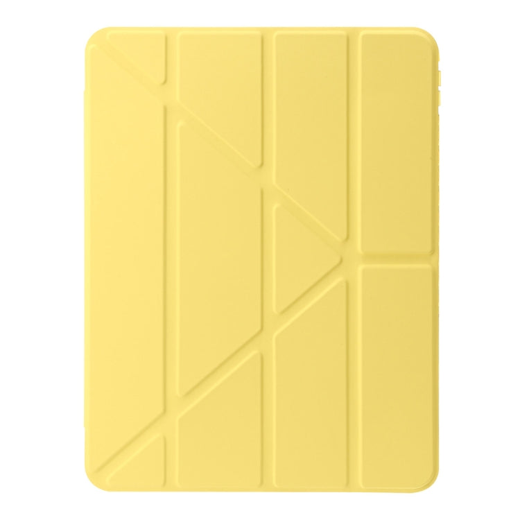 For iPad Air 13 2024 Clear Acrylic Deformation Leather Tablet Case(Yellow) - iPad Air 13 2024 Cases by PMC Jewellery | Online Shopping South Africa | PMC Jewellery | Buy Now Pay Later Mobicred