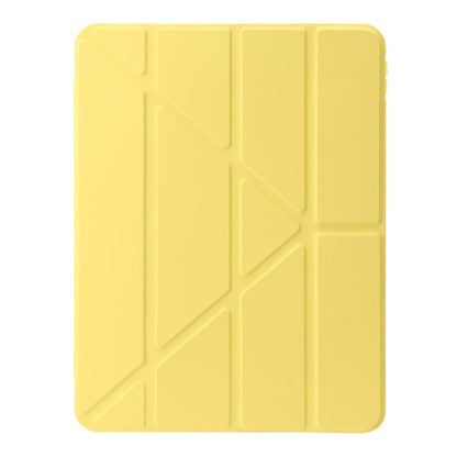 For iPad Air 11 2024 Clear Acrylic Deformation Leather Tablet Case(Yellow) - iPad Air 11 2024 Cases by PMC Jewellery | Online Shopping South Africa | PMC Jewellery | Buy Now Pay Later Mobicred