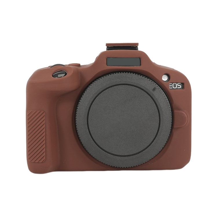 For Canon EOS R100 Glossy Soft Silicone Protective Case(Coffee) - Protective Case by PMC TechLife | Online Shopping South Africa | PMC TechLife | Buy Now Pay Later Mobicred