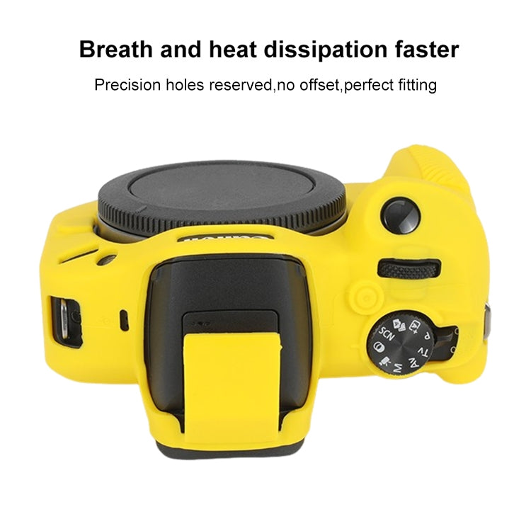 For Canon EOS R100 Glossy Soft Silicone Protective Case(Yellow) - Protective Case by PMC TechLife | Online Shopping South Africa | PMC TechLife | Buy Now Pay Later Mobicred