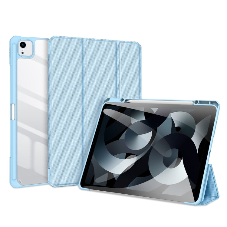 For iPad Air 13 2024 / Pro 12.9 DUX DUCIS TOBY Series Antiskid Leather Tablet Case with Sleep / Wake-up Function(Blue) - iPad Air 13 2024 Cases by DUX DUCIS | Online Shopping South Africa | PMC Jewellery | Buy Now Pay Later Mobicred