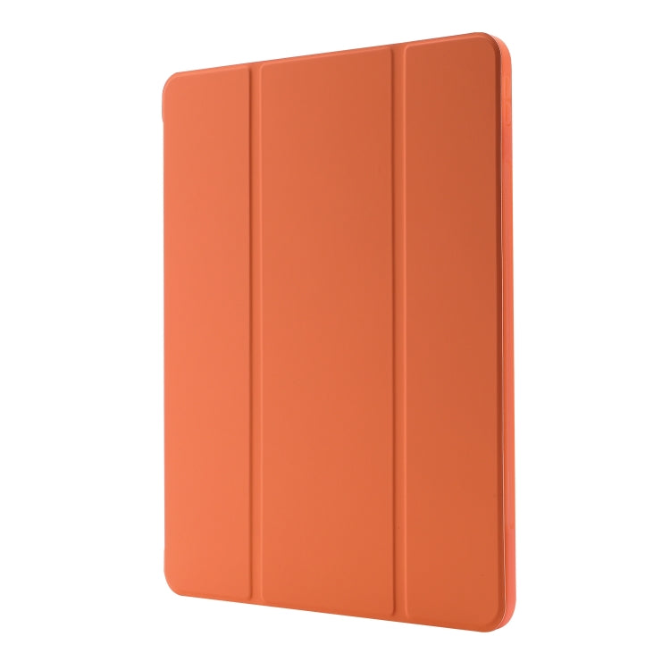 For iPad Air 11 2024 Skin Feel Tri-fold Leather Tablet Case with Pen Slot(Orange) - iPad Air 11 2024 Cases by PMC Jewellery | Online Shopping South Africa | PMC Jewellery | Buy Now Pay Later Mobicred