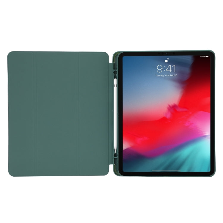 For iPad Pro 13 2024 Skin Feel Tri-fold Leather Tablet Case with Pen Slot(Light Blue) - iPad Pro 13 2024 Cases by PMC TechLife | Online Shopping South Africa | PMC TechLife | Buy Now Pay Later Mobicred