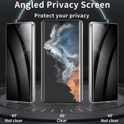 For Samsung Galaxy S24 Ultra 5G MagSafe Magnetic Privacy Frosted Tempered Glass Holder Phone Case(Silver) - Galaxy S24 Ultra 5G Cases by PMC Jewellery | Online Shopping South Africa | PMC Jewellery | Buy Now Pay Later Mobicred