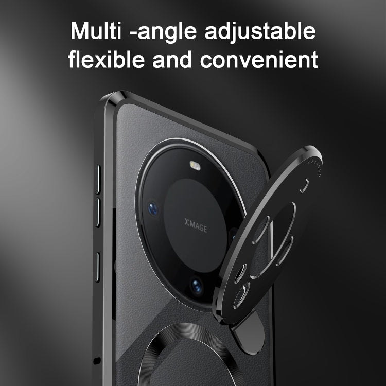 For Huawei Mate 60 Aromatherapy Holder Single-sided MagSafe Magnetic Phone Case(Black) - Huawei Cases by PMC TechLife | Online Shopping South Africa | PMC TechLife | Buy Now Pay Later Mobicred